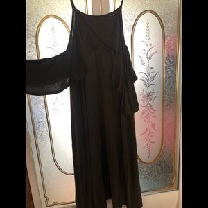 Navy green off the shoulder dress